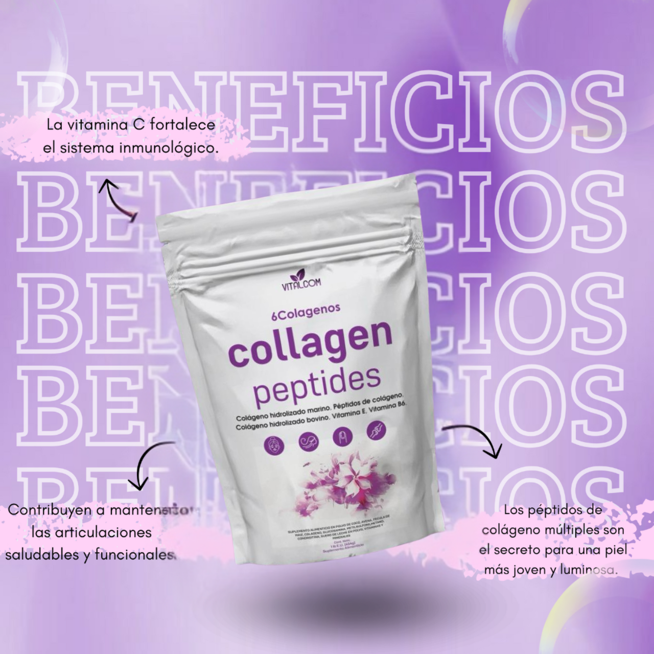 Collagen Peptides - Péptidos de Colágeno Hidrolizado 🧼